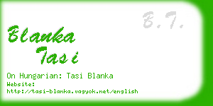 blanka tasi business card